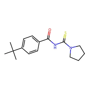 4-tert-butyl-N-(pyrrolidine-1-carbothioyl)benzamide structure