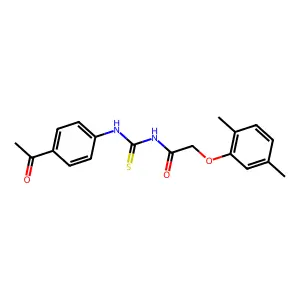 N-[(4-acetylphenyl)carbamothioyl]-2-(2,5-dimethylphenoxy)acetamide structure