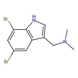 1H-Indole-3-methanamine, 5,7-dibromo-N,N-dimethyl- structure