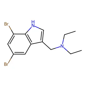 1H-Indole-3-methanamine, 5,7-dibromo-N,N-diethyl- structure