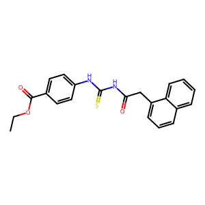 Ethyl 4-({[(1-naphthylacetyl)amino]carbothioyl}amino)benzoate structure