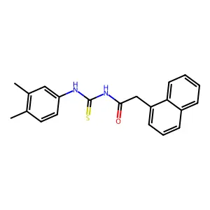 N-[(3,4-dimethylphenyl)carbamothioyl]-2-naphthalen-1-ylacetamide structure
