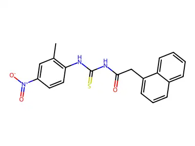 N-[(2-methyl-4-nitrophenyl)carbamothioyl]-2-naphthalen-1-ylacetamide structure
