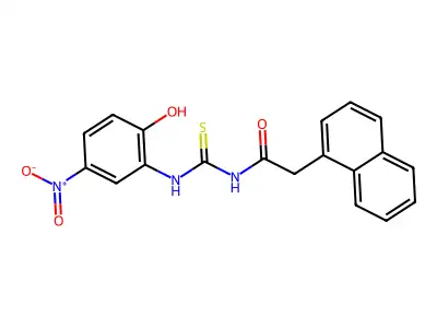 N-[(2-hydroxy-5-nitrophenyl)carbamothioyl]-2-naphthalen-1-ylacetamide structure