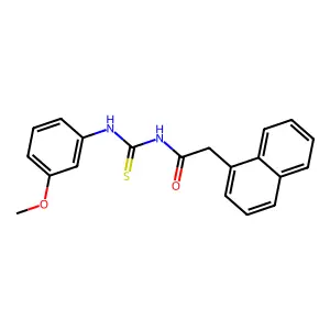 N-[(3-methoxyphenyl)carbamothioyl]-2-naphthalen-1-ylacetamide structure