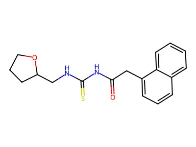 2-(naphthalen-1-yl)-N-[(tetrahydrofuran-2-ylmethyl)carbamothioyl]acetamide structure