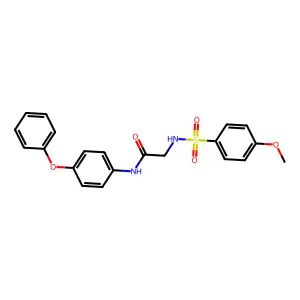 2-{[(4-methoxyphenyl)sulfonyl]amino}-N-(4-phenoxyphenyl)acetamide structure