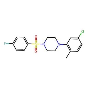 1-(5-Chloro-2-methylphenyl)-4-[(4-fluorophenyl)sulfonyl]piperazine structure