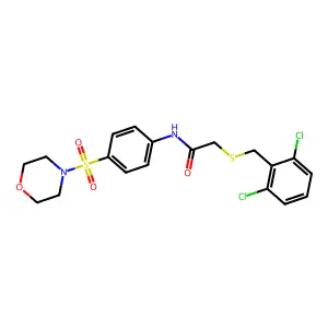 2-[(2,6-dichlorobenzyl)sulfanyl]-N-[4-(morpholin-4-ylsulfonyl)phenyl]acetamide structure