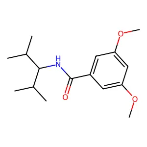 N-(2,4-dimethylpentan-3-yl)-3,5-dimethoxybenzamide structure