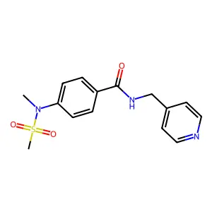 4-[methyl(methylsulfonyl)amino]-N-(pyridin-4-ylmethyl)benzamide structure