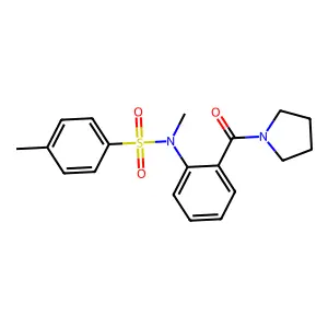 N,4-dimethyl-N-[2-(pyrrolidine-1-carbonyl)phenyl]benzenesulfonamide structure
