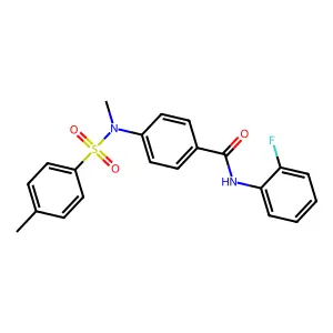 N-(2-fluorophenyl)-4-{methyl[(4-methylphenyl)sulfonyl]amino}benzamide structure