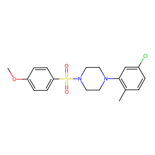 1-(5-Chloro-2-methylphenyl)-4-[(4-methoxyphenyl)sulfonyl]piperazine structure