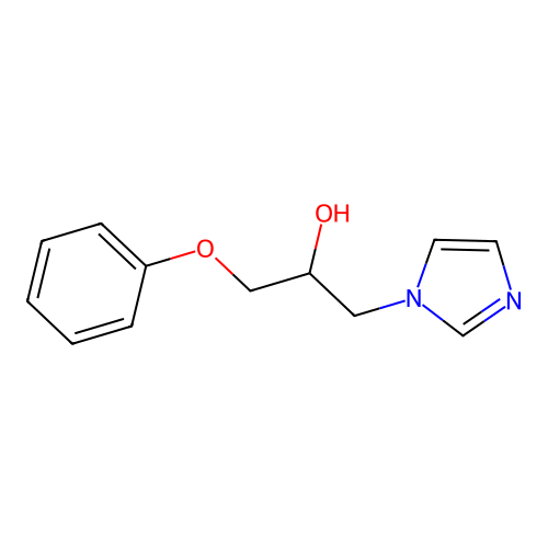 1-(1H-imidazol-1-yl)-3-phenoxy-2-propanol structure