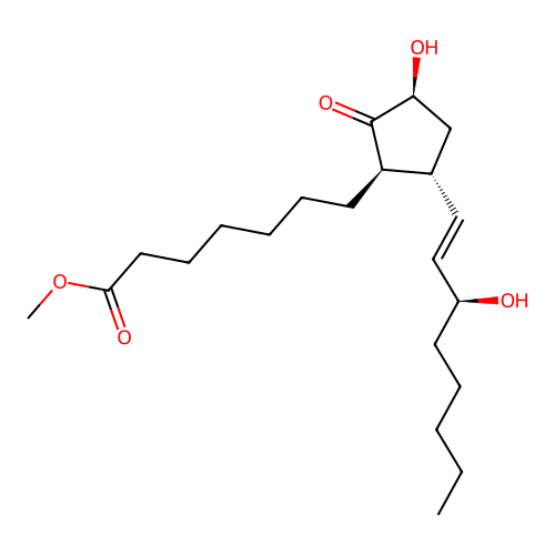 11-deoxy-10-hydroxyprostaglandin E1 methyl ester structure