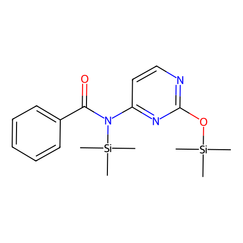 Benzamide, N-(trimethylsilyl)-N-[2-[(trimethylsilyl)oxy]-4-pyrimidinyl]- structure