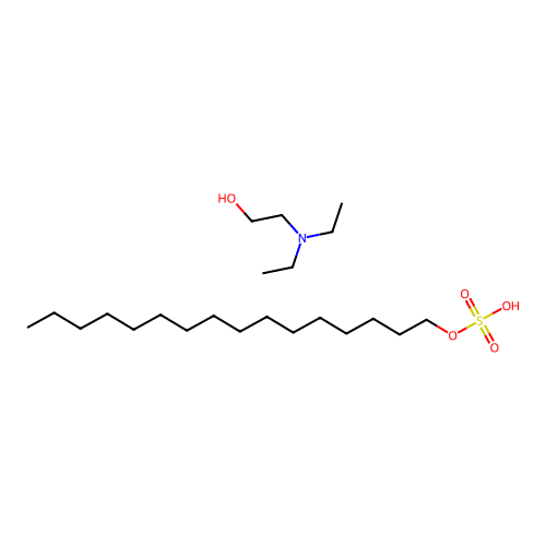 1-Hexadecanol, 1-(hydrogen sulfate), compd. with 2-(diethylamino)ethanol (1:1) structure