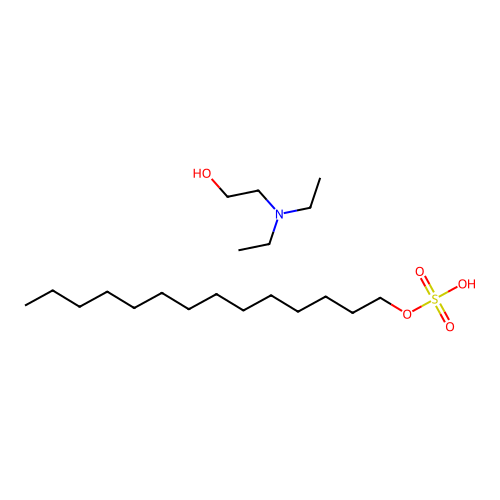 1-Tetradecanol, 1-(hydrogen sulfate), compd. with 2-(diethylamino)ethanol (1:1) structure