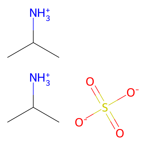 Bis(isopropylammonium) sulphate structure
