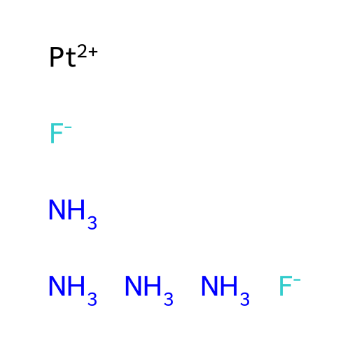 Tetraammineplatinum difluoride structure