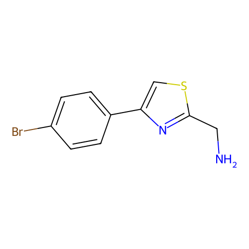 [4-(4-Bromophenyl)-1,3-thiazol-2-yl]methanamine structure