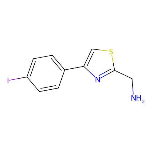 [4-(4-Iodophenyl)-1,3-thiazol-2-yl]methanamine structure