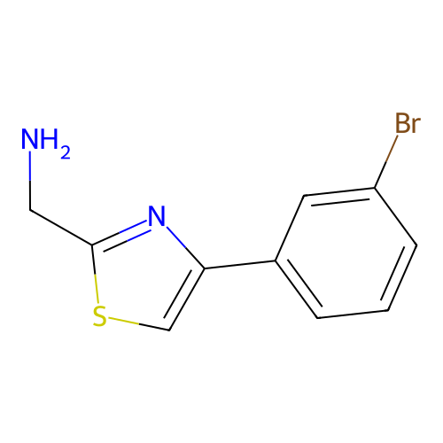 [4-(3-Bromophenyl)-1,3-thiazol-2-yl]methanamine structure