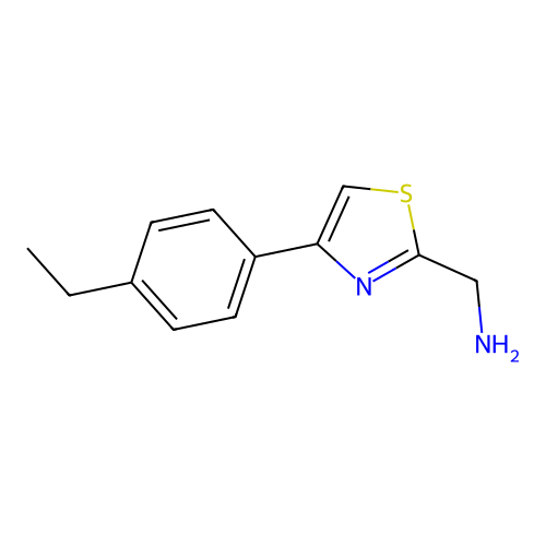 [4-(4-Ethylphenyl)-1,3-thiazol-2-yl]methanamine structure