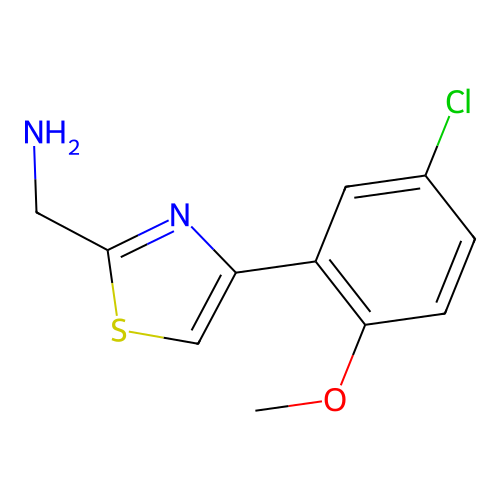 [4-(5-Chloro-2-methoxyphenyl)-1,3-thiazol-2-yl]methanamine structure