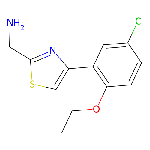 [4-(5-Chloro-2-ethoxyphenyl)-1,3-thiazol-2-yl]methanamine structure
