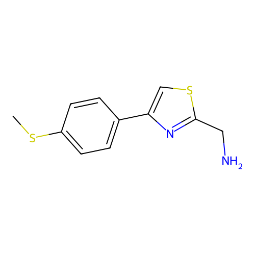 [4-(4-Methylsulfanylphenyl)-1,3-thiazol-2-yl]methanamine structure