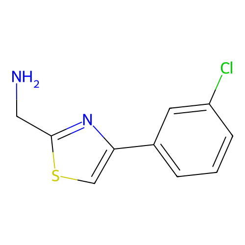 (4-(3-Chlorophenyl)thiazol-2-yl)methanamine structure