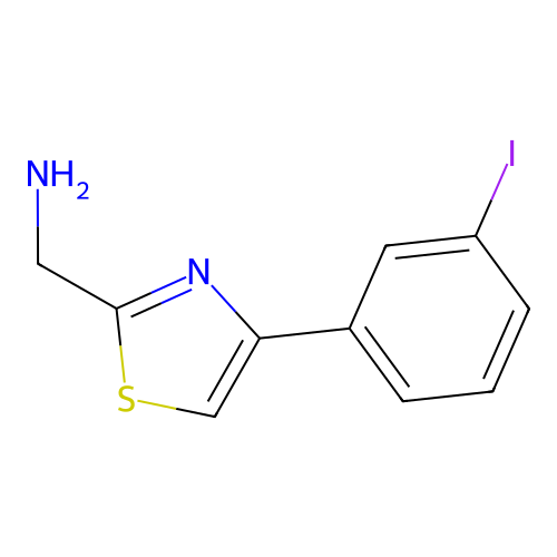 [4-(3-Iodophenyl)-1,3-thiazol-2-yl]methanamine structure