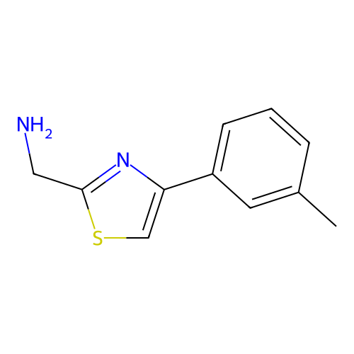 [4-(3-Methylphenyl)-1,3-thiazol-2-yl]methanamine structure