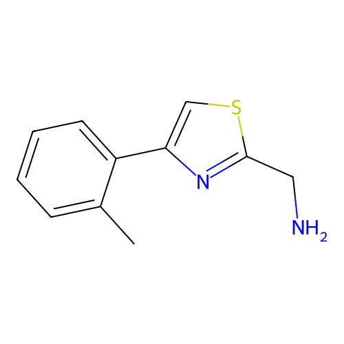 [4-(2-Methylphenyl)-1,3-thiazol-2-yl]methanamine structure