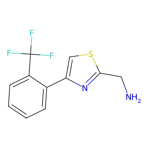 [4-[2-(Trifluoromethyl)phenyl]-1,3-thiazol-2-yl]methanamine structure