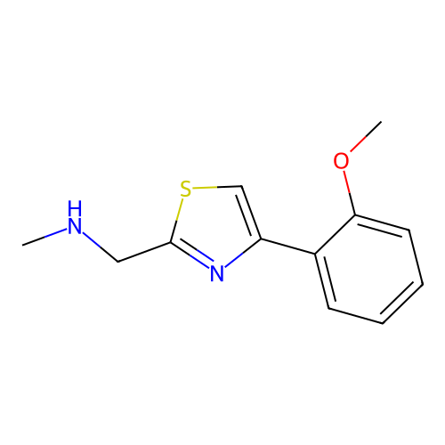 1-[4-(2-methoxyphenyl)-1,3-thiazol-2-yl]-N-methylmethanamine structure