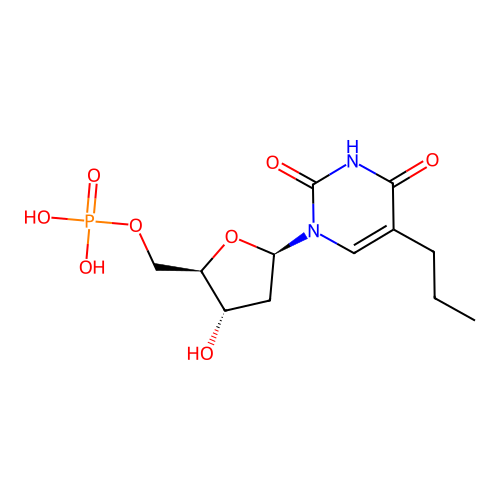 2'-Deoxy-5-propyl-5'uridylic acid structure