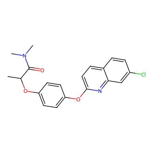 Propanamide, 2-[4-[(7-chloro-2-quinolinyl)oxy]phenoxy]-N,N-dimethyl- structure
