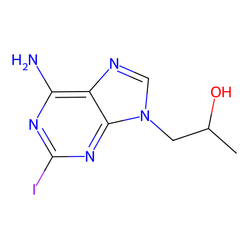1-(6-Amino-2-iodo-purin-9-yl)propan-2-ol structure
