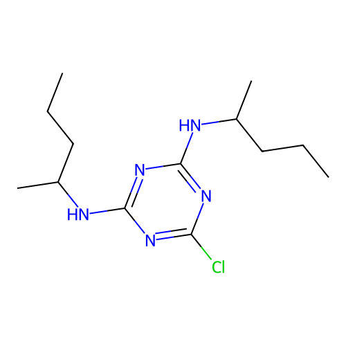 6-Chloro-N2,N4-bis(1-methylbutyl)-1,3,5-triazine-2,4-diamine structure