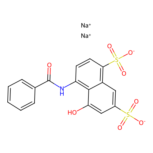 1,7-Naphthalenedisulfonic acid, 4-(benzoylamino)-5-hydroxy-, sodium salt (1:?) structure