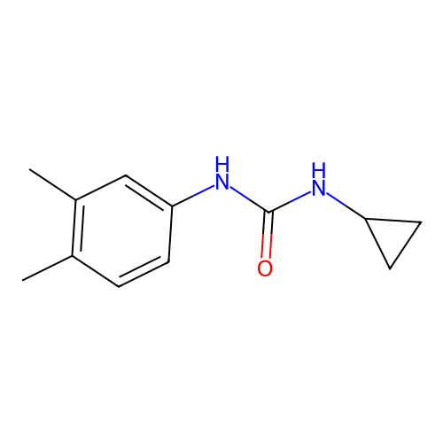 1-Cyclopropyl-3-(3,4-dimethylphenyl)urea structure