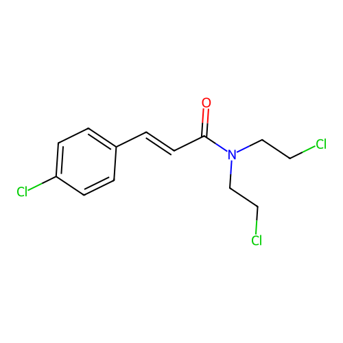 N,N-Bis(2-chloroethyl)-3-(4-chlorophenyl)-2-propenamide structure