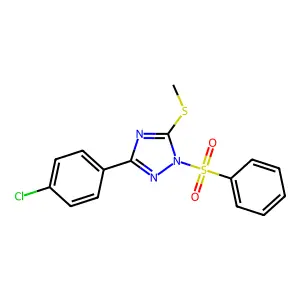 1-(Benzenesulfonyl)-3-(4-chlorophenyl)-5-methylsulfanyl-1,2,4-triazole structure