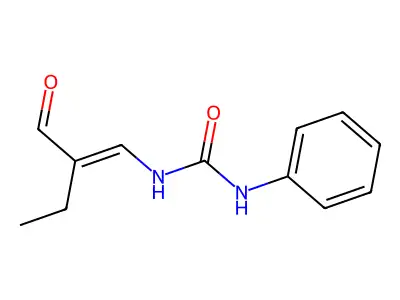 1-(2-Formylbut-1-enyl)-3-phenylurea structure