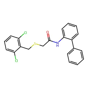 N-(biphenyl-2-yl)-2-[(2,6-dichlorobenzyl)sulfanyl]acetamide structure