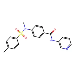 4-[methyl-(4-methylphenyl)sulfonylamino]-N-pyridin-3-ylbenzamide structure