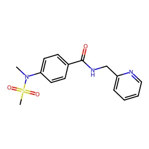 4-[methyl(methylsulfonyl)amino]-N-(pyridin-2-ylmethyl)benzamide structure
